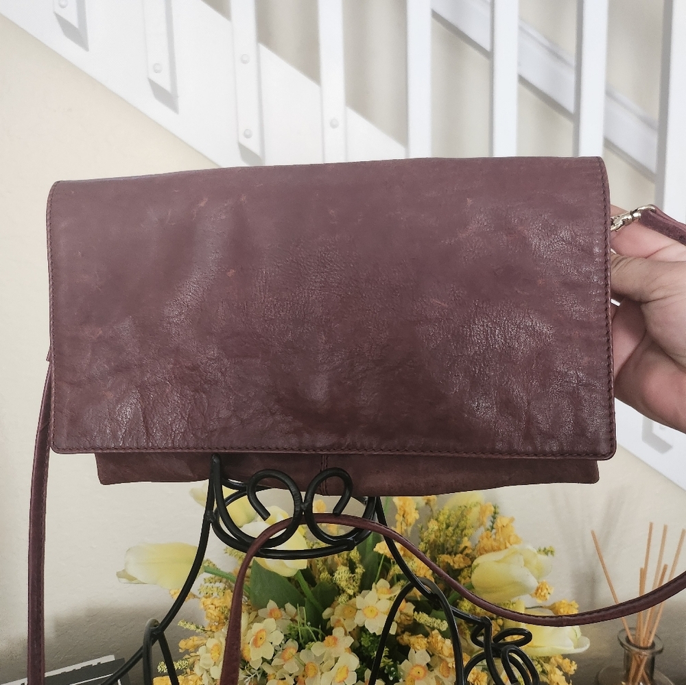 Zara leather clutch / crossbody bag